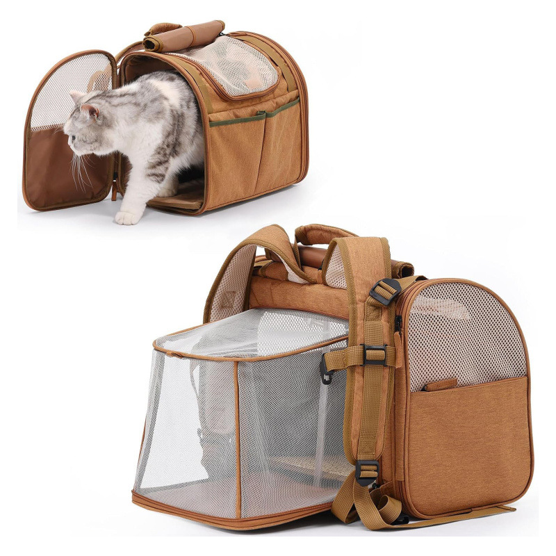 Foldable Backpack Small - Mochila para transportar gatos, portátil, expansível,