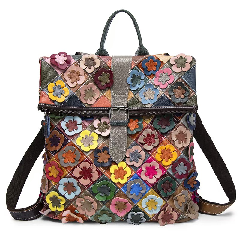 Mochila Vintage Feminina em Co - Fashion Backpack Women avaliação e preço