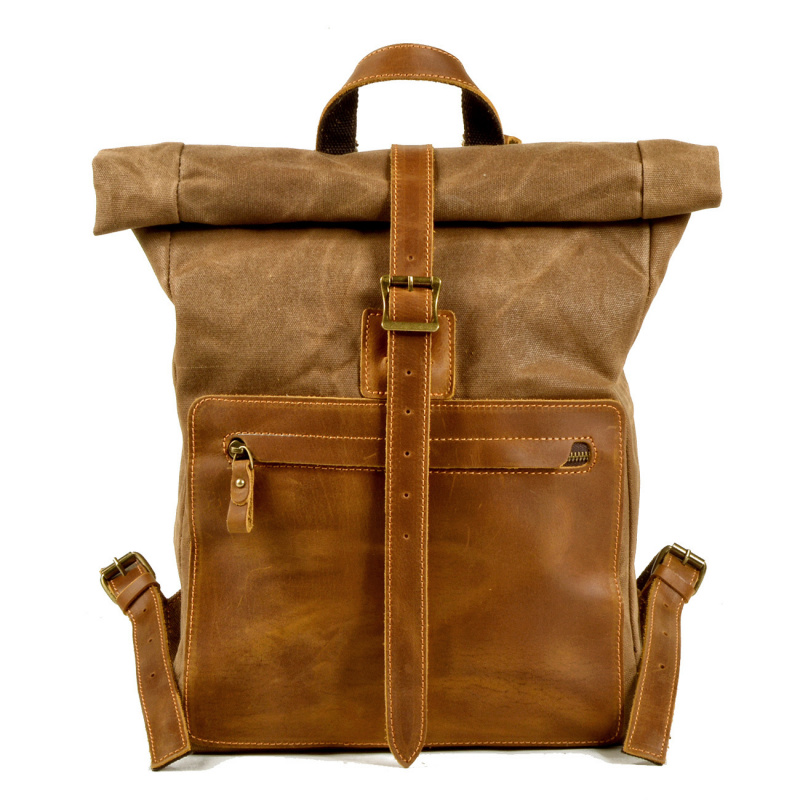 Nova mochila simples e retrô d - Canvas Backpack Casual avaliação e preço