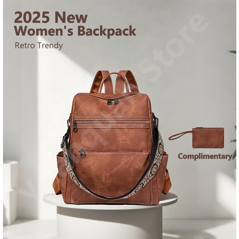 2026 nova feminina couro do pl - Travel Backpack Anti Theft avaliação e preço